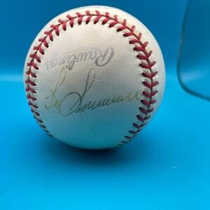 Lon Simmons & Jon Miller Autograph Signed Baseball SF Giants HOF Broadcaster